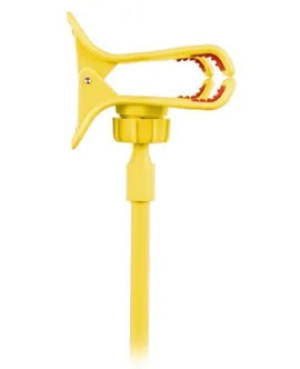 Black portable phone holder with 70cm flexible arm and universal V-clip for bed and desk mounting