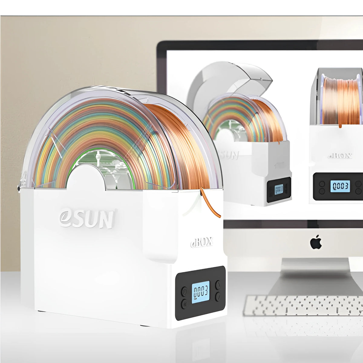 eBOX Lite multifunctional consumable drying box for 3D printing filament storage with wire heating and dustproof design
