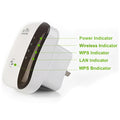 WiFi repeater signal amplifier 300Mbps 2.4GHz 802.11n white and black 75x90mm
