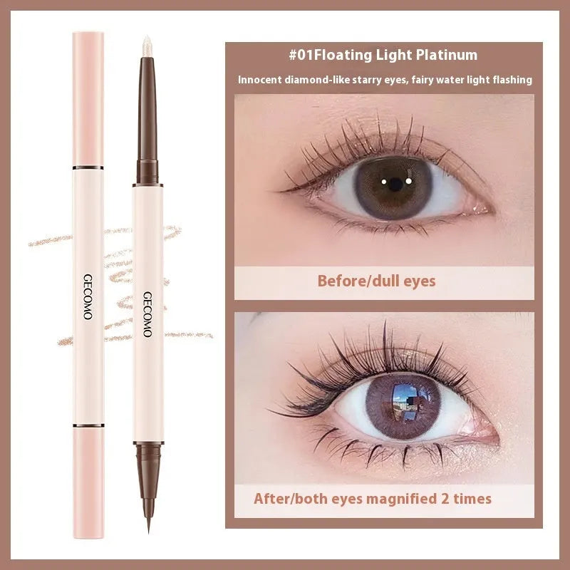 Stereoscopic Star Eyes Double Headed Silkworm Pen eyeliner in pearlescent colours