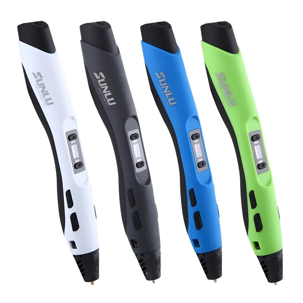 3D printing pen in black with plastic body, 180mm length, for handheld graffiti drawing