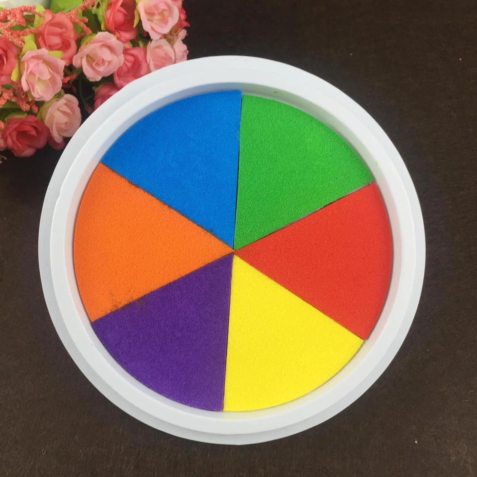 16cm non-toxic finger print mud inkpad kit with picture albums for children's educational crafts