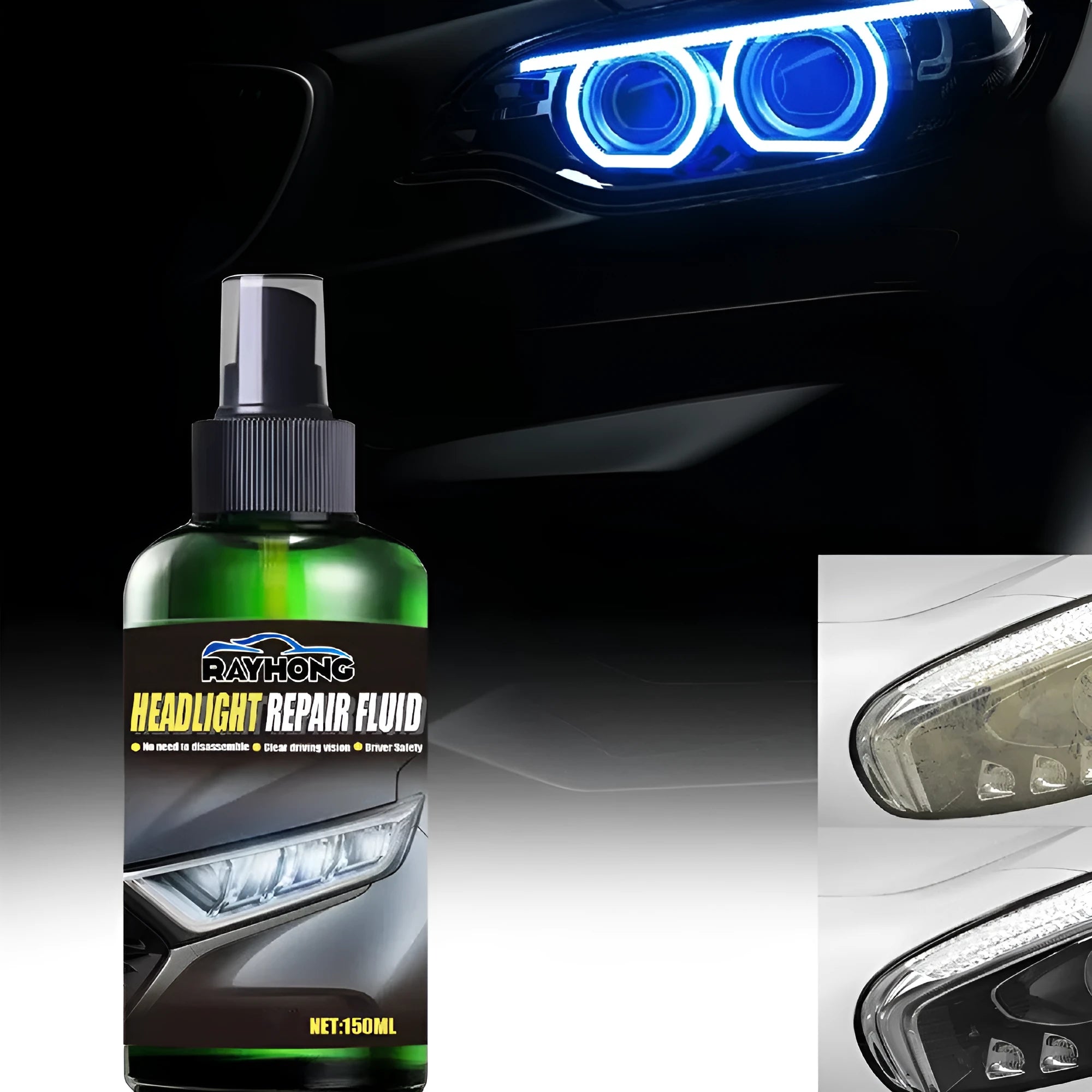 150ml car lamp repairing liquid bottle for headlight restoration with nano titanium oxide formula