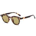 Beige retro round sunglasses with PC lens and metal hinge construction in multiple colour options