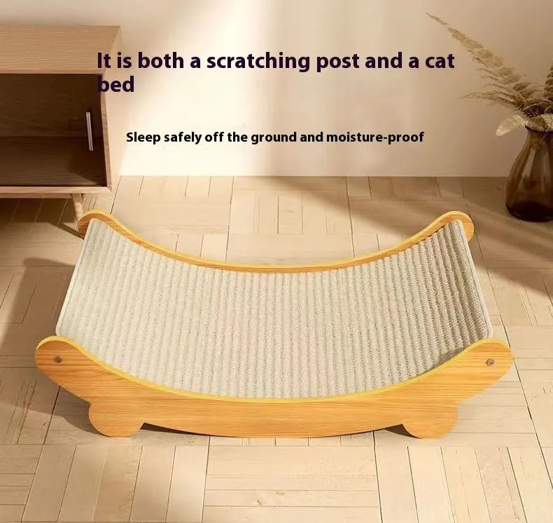 Sisal blanket cat scratching board in pastoral style, shown in two size options.
