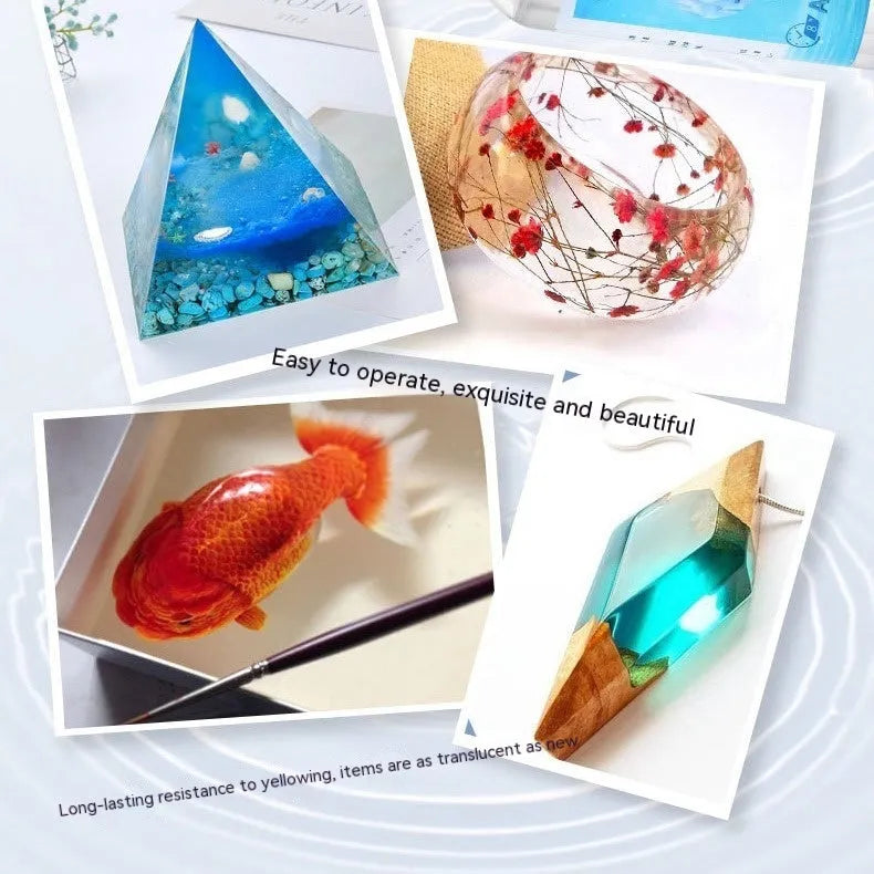 1kg epoxy resin crystal glue bottle with super clear hard or soft formula for DIY crafting