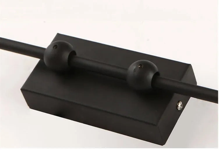 American style black iron wall lamp with E27 holder on a staircase