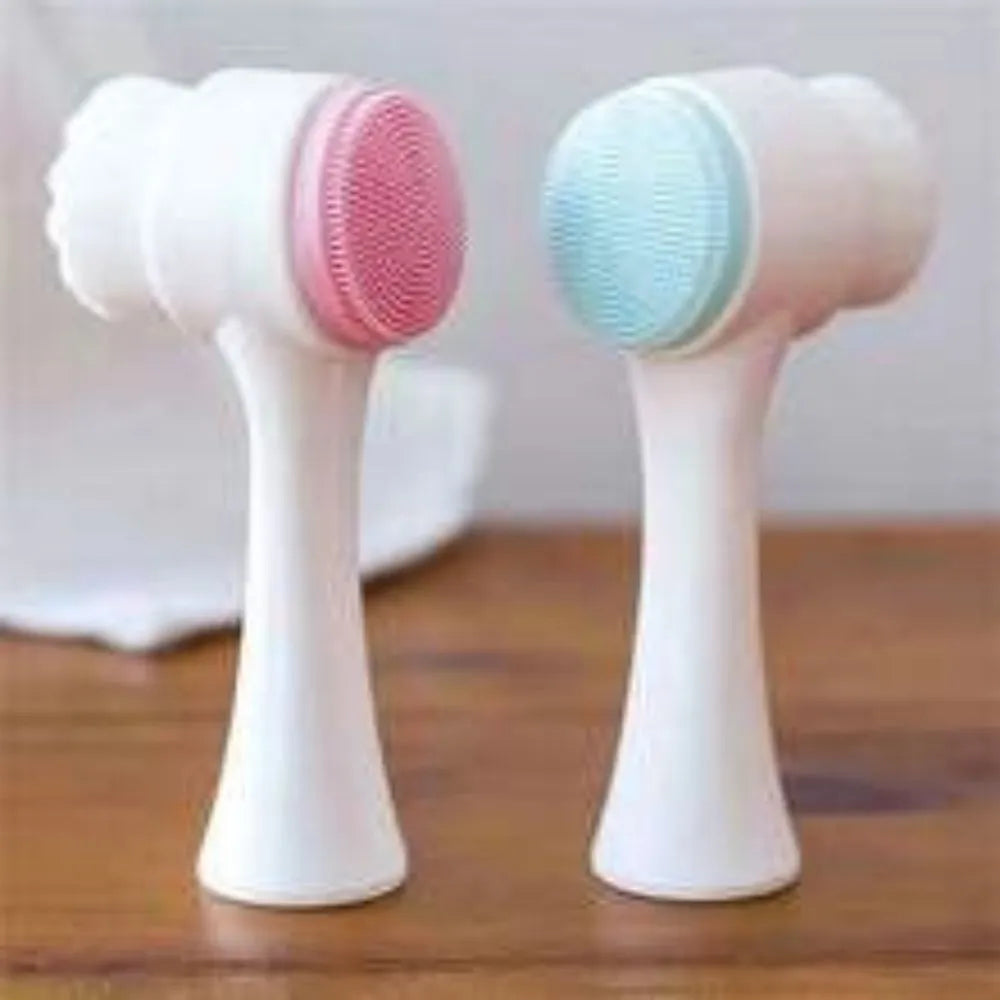 Blue pet paw brush with nylon bristles for dog and cat grooming