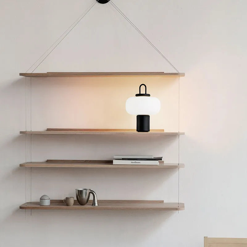 Minimalist clear glass bedside table lamp for children's bedroom with warm glow and UK plug.