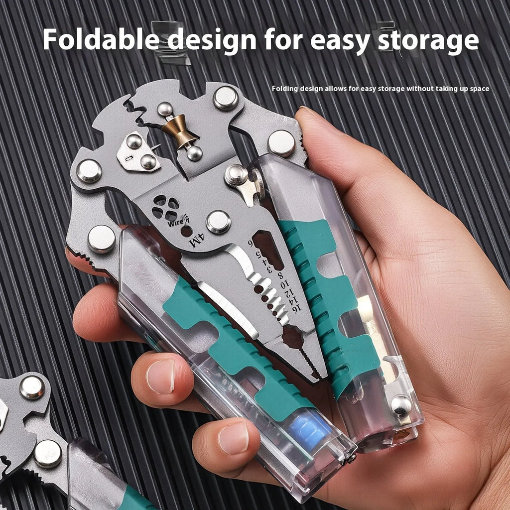 Electricians' pliers wire stripper with pointed shape and rust prevention, available in 215mm or 225mm sizes