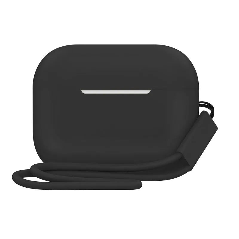 AirPods Pro 2 silicone protective case with attached lanyard in solid colour option
