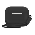 AirPods Pro 2 silicone protective case with attached lanyard in solid colour option
