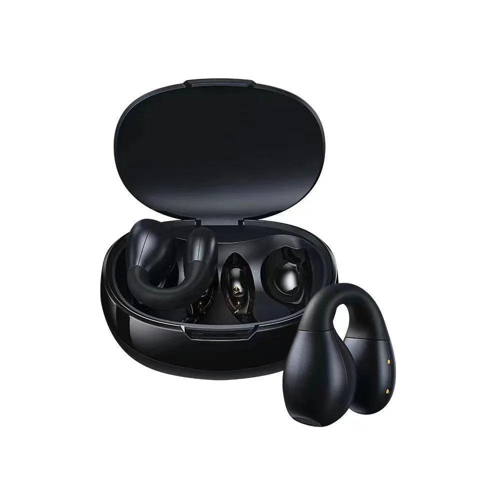 Retro video game Bluetooth headset in black with breathing light and compact design
