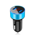 Aluminium alloy digital display car charger with USB port in black colour option