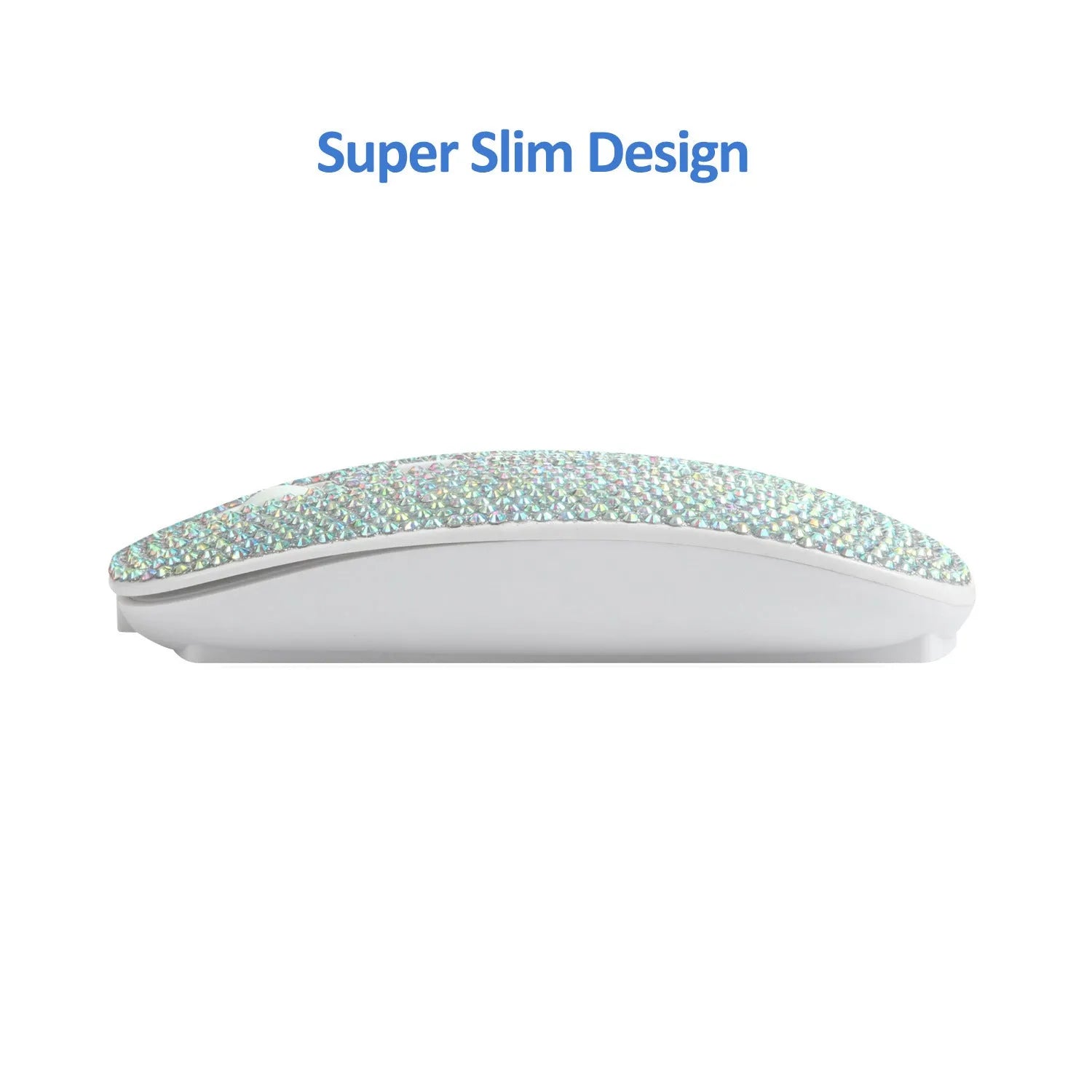 White wireless optical mouse with 2.4G receiver and adjustable DPI, 11.2x5.7x2.0cm