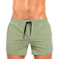 Mesh lining swimming sports shorts in polyester fabric showing solid colour options