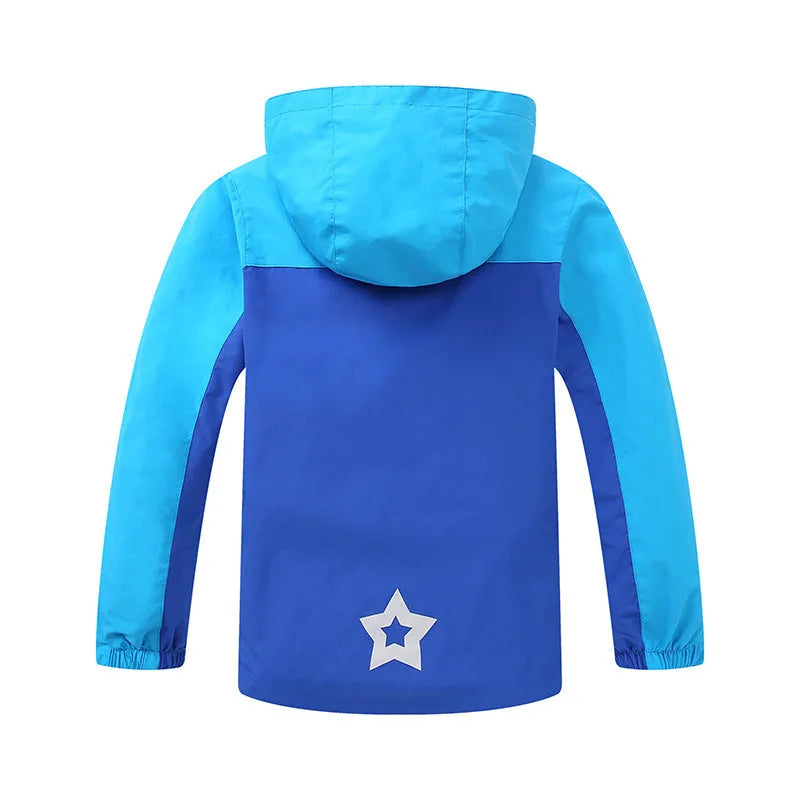 Boys' thin section autumn jacket in acetate fibre available in sizes S to 3XL
