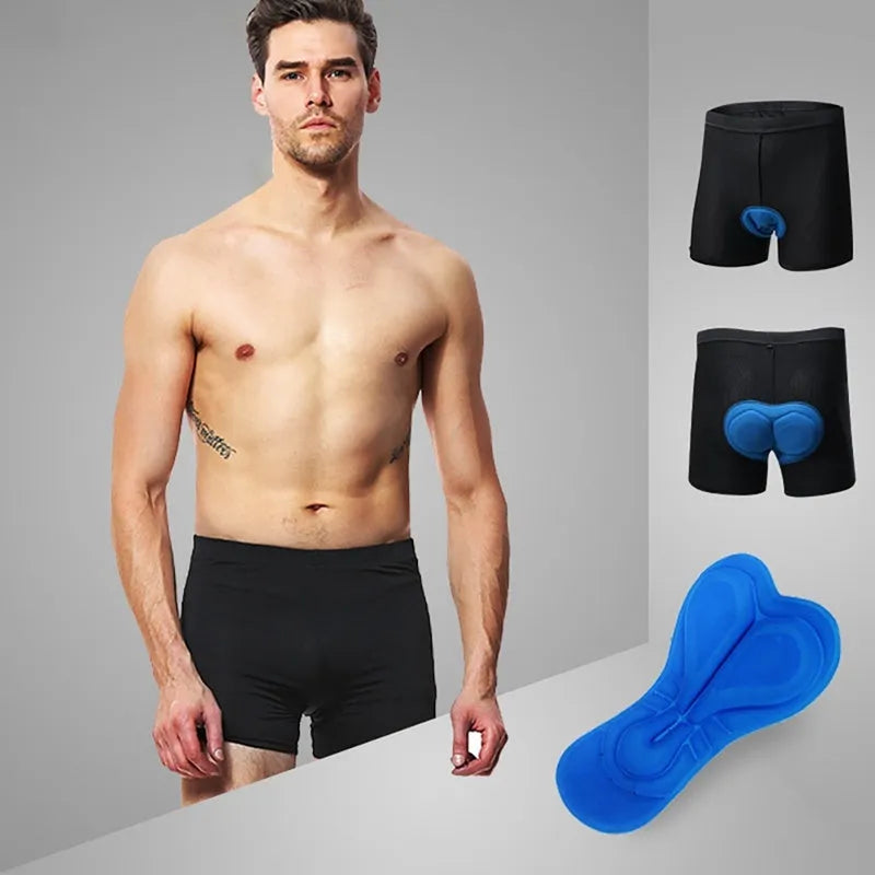 Black sponge cushion riding panties polyester for road and mountain bike cycling