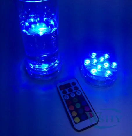Round LED submersible candle lamp 6.5cm diameter waterproof floating electronic candle for decor