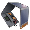 Grey solar mobile phone tablet charger with USB output and indication function