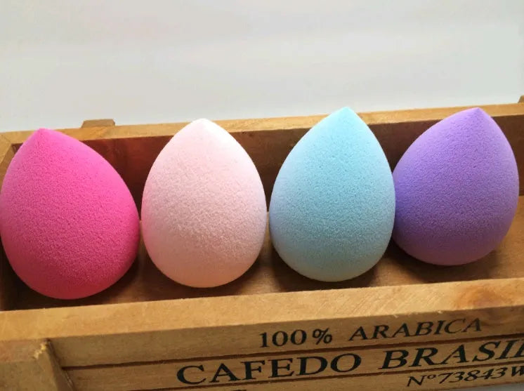 Beauty makeup sponge drops natural sponge powder puff 52x35mm in pink colour