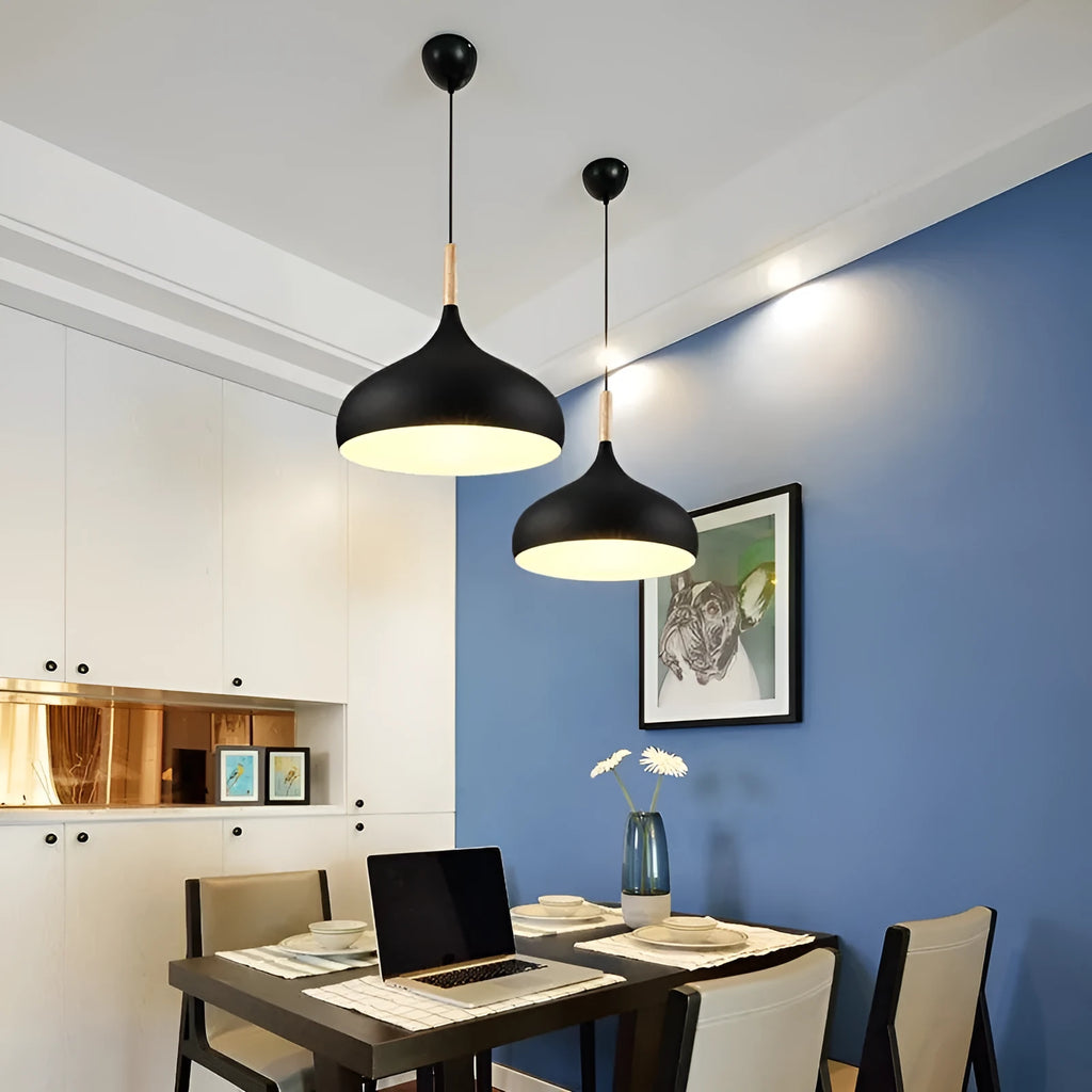 Adjustable macarone chandelier pendant light in aluminium alloy with six colour options