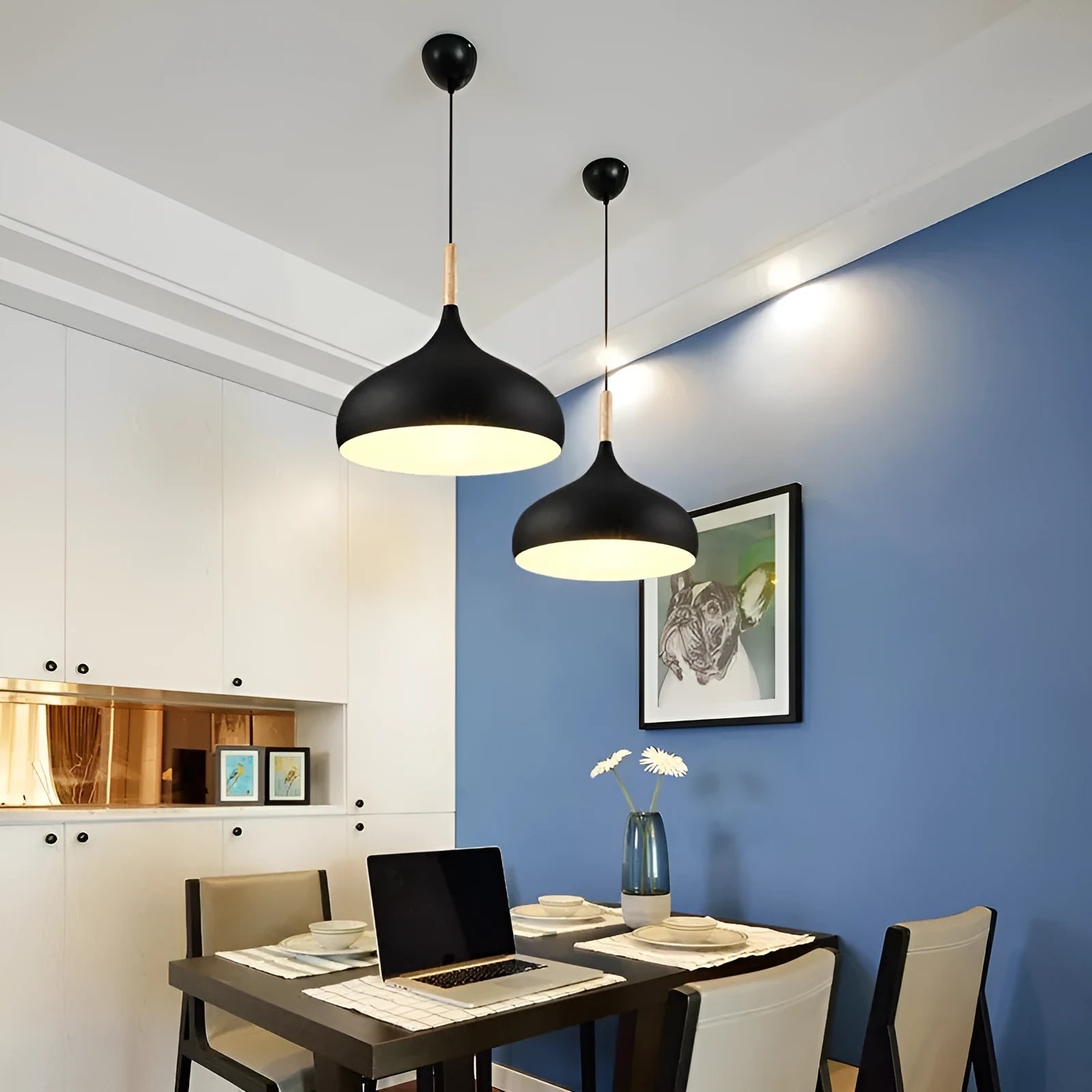 Adjustable macarone chandelier pendant light in aluminium alloy with six colour options
