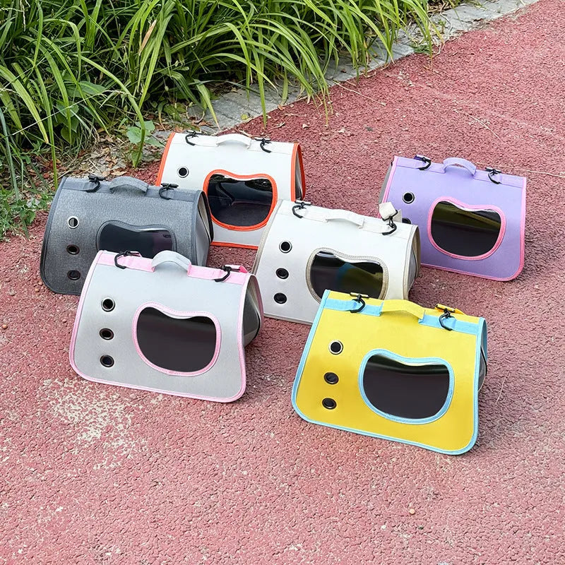 Crossbody pet carrier bag in Oxford cloth available in six colours with medium capacity