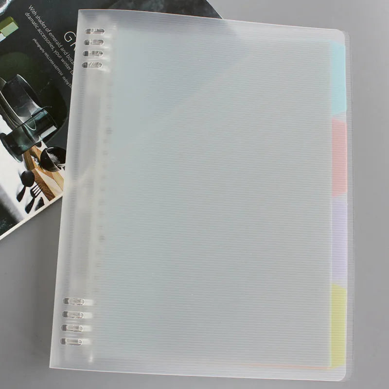 B5 polypropylene shell notebook with loose-leaf paper in six colour options