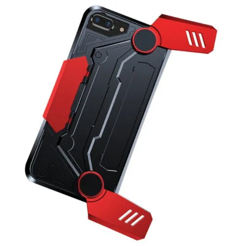 Gamepad smartphone controller case for iPhone 7 and iPhone 8 models in black, red, and silver colours.