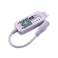 White WiFi LED light controller with dimensions 53x24x11mm for RGB strip lights
