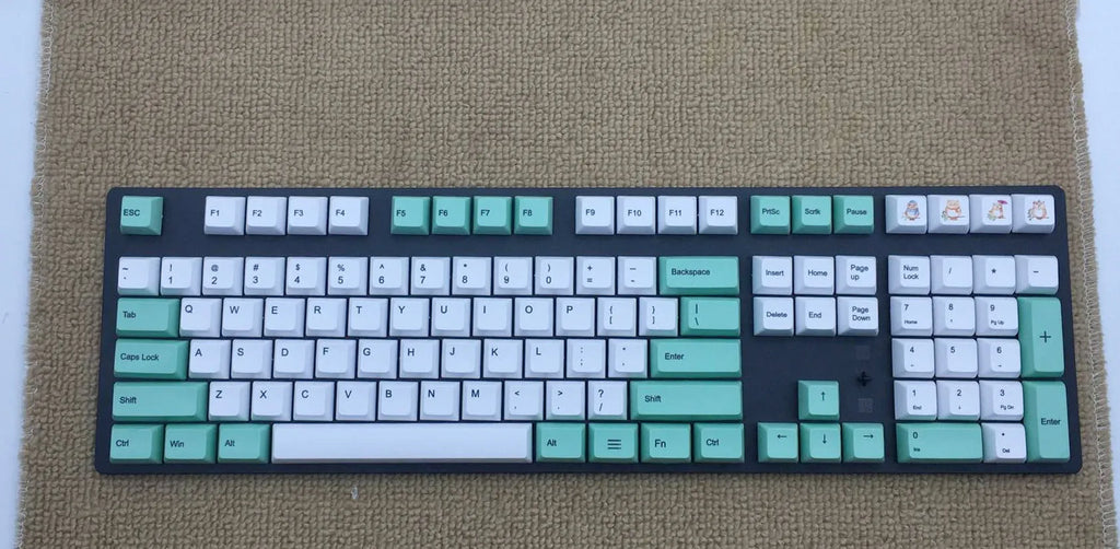 Japanese Russian Korean PBT sublimation keycaps for mechanical keyboards with five-sided space bar