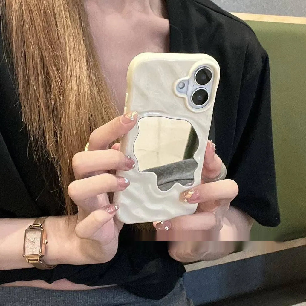 Water ripple texture iPhone case with mirror surface in five colour options