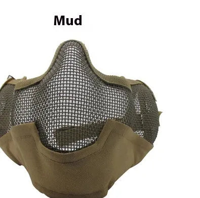 Carbon steel protective face mask with head-mounted design in multiple colour options