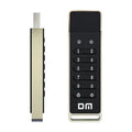 64GB metal USB flash drive with fingerprint scanner for security.