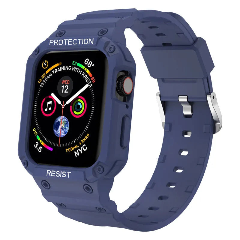 Apple Watch Series 8 compatible soft TPU sport strap in multiple colour options