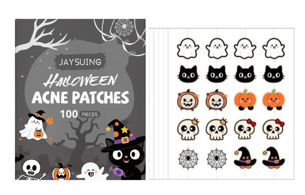 Halloween acne patch pack of 100 with tea tree oil and salicylic acid for spot treatment