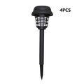Solar mosquito killer lamp with white and purple LED lights for outdoor insect control
