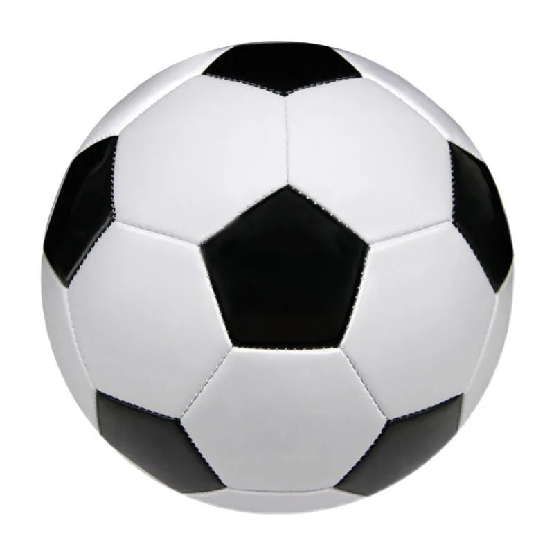 PVC football with machine seams in sizes 3, 4, and 5 for training and competition.