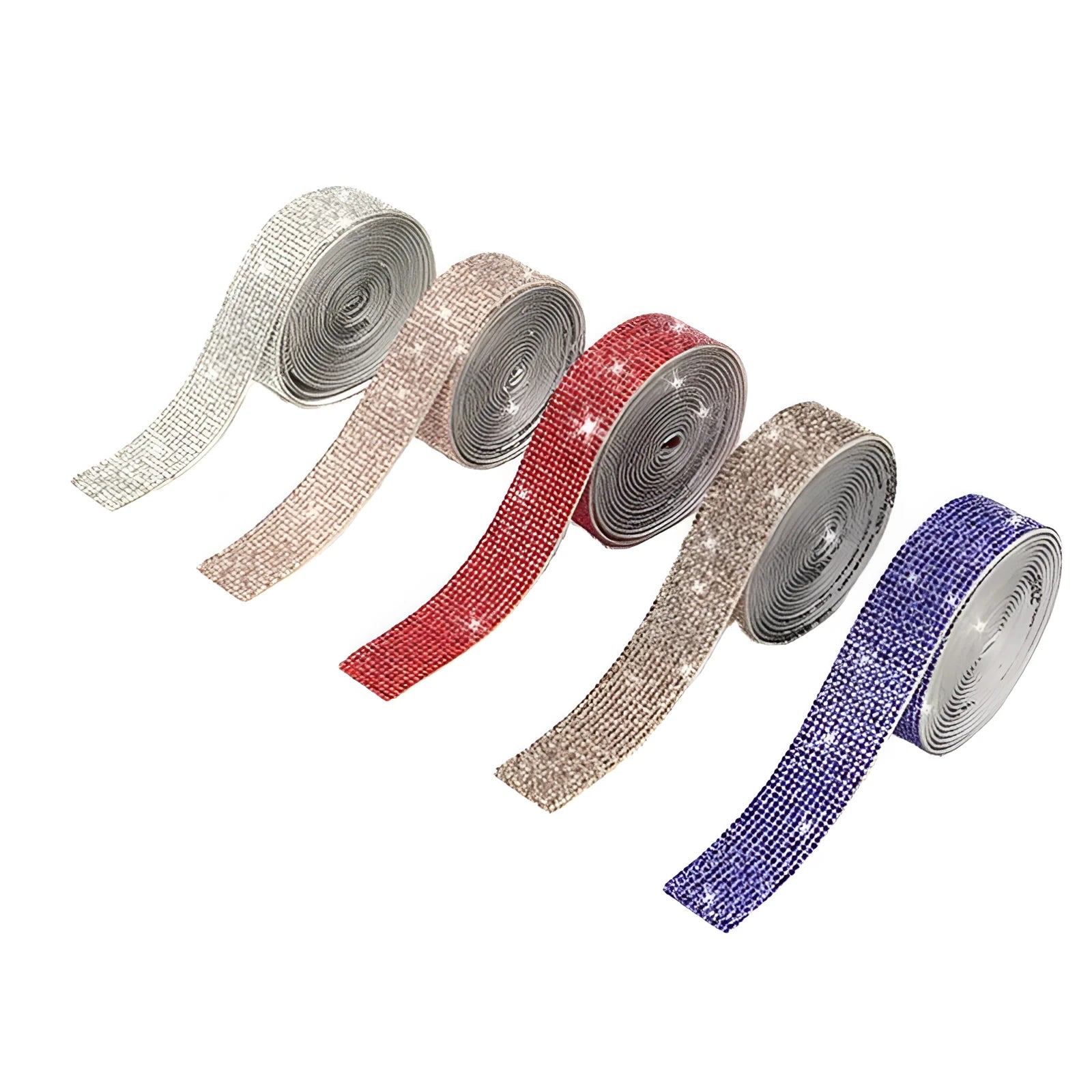 Water drill self-adhesive decorative strip for clothing and shoes in electroplated glass