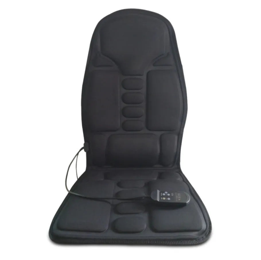 Multi-function folding massage pad for car and home with heat, 8 modes, and hand controller