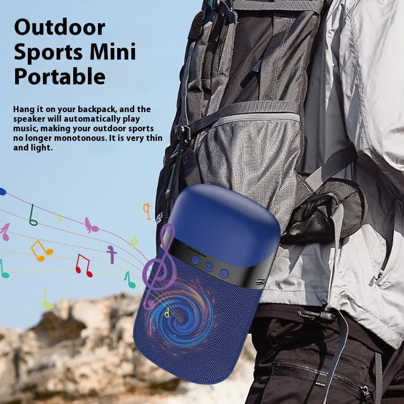 Bluetooth headset speaker two-in-one in-ear wireless earphone USB charging black blue gray