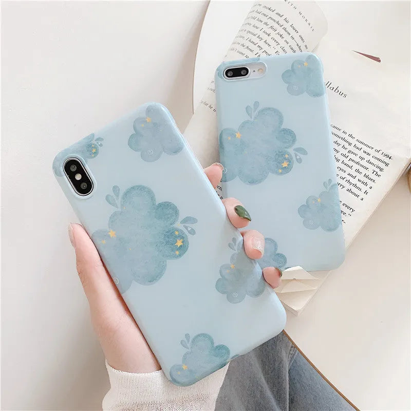 Nebula Star TPU phone case for iPhone, star pattern, flexible protective cover