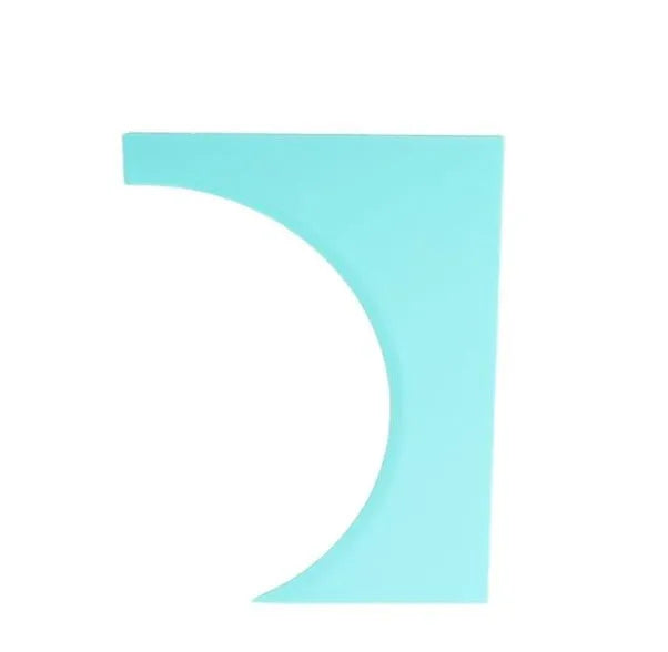 Plastic cream icing pattern scraper with regular polygon shape for cake decoration