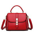 Women's soft PU leather messenger shoulder bag in square vertical design