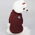 Wool pet sweater for dogs and cats in multiple colours including coffee, wine red, black, and blue