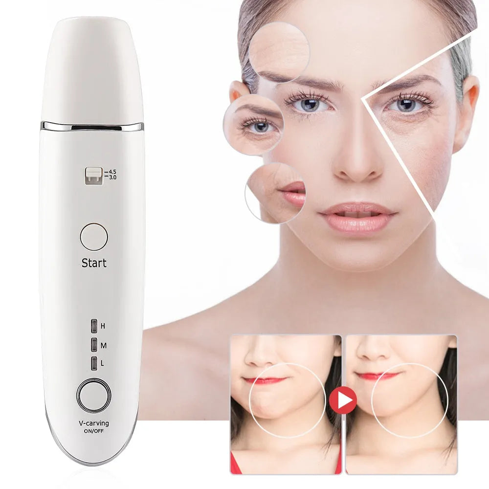 Wrinkle Removal V-Shape Anti-Aging Skin Care Beauty Device in hand for home use