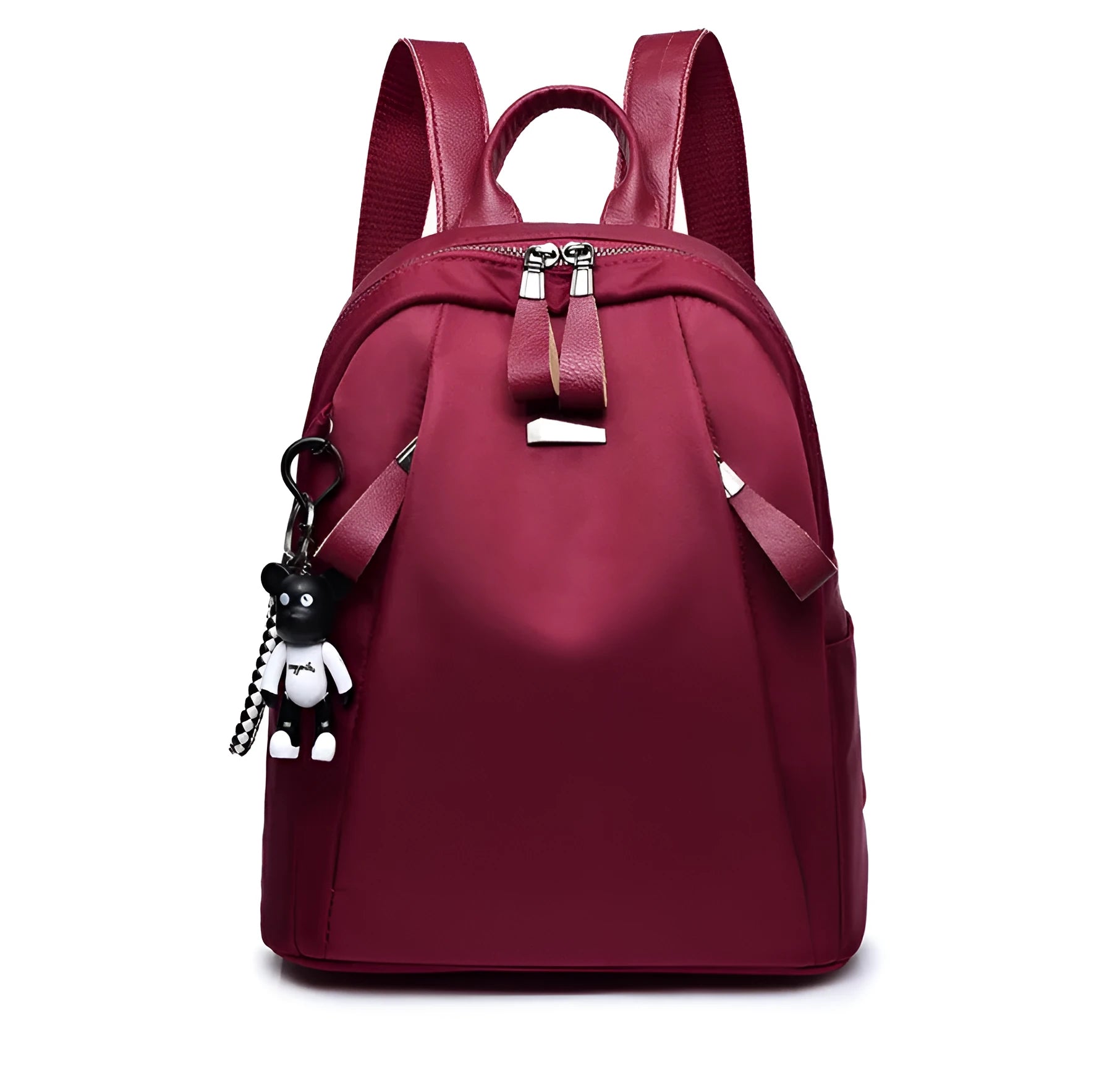 Medium square rucksack in Oxford cloth with internal organisers and double straps