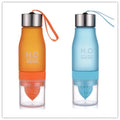 Frosted plastic lemon cup drinking bottle with 650ml capacity and BPA-free construction