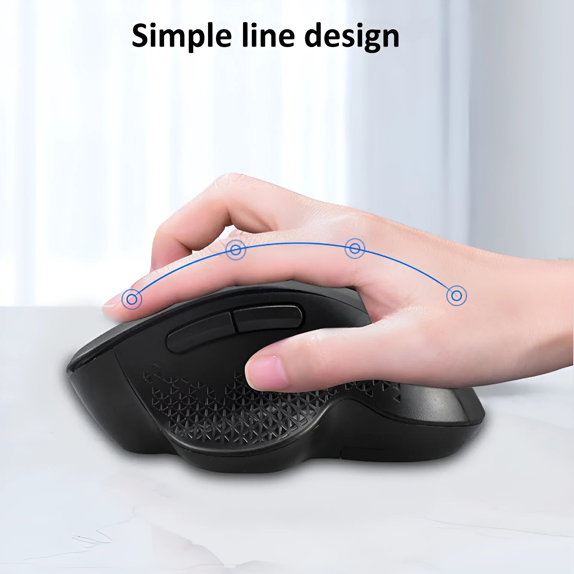 Grey and black USB rechargeable wireless optical mouse for laptop computers with charging cable